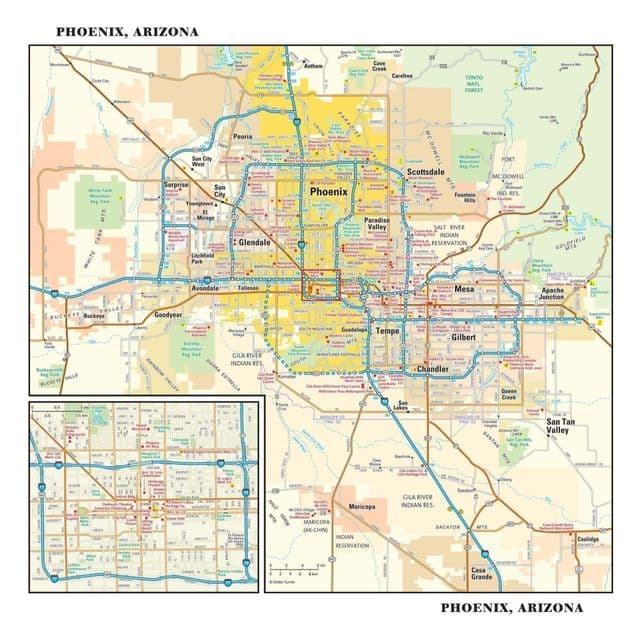 Mapa de la ciudad de Phoenix