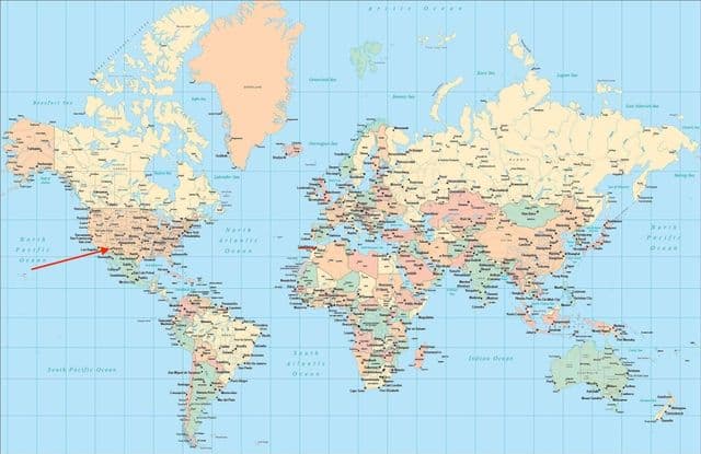 Ubicación de Phoenix en el mapa mundial