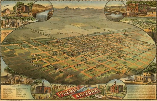 Mapa antiguo de Phoenix